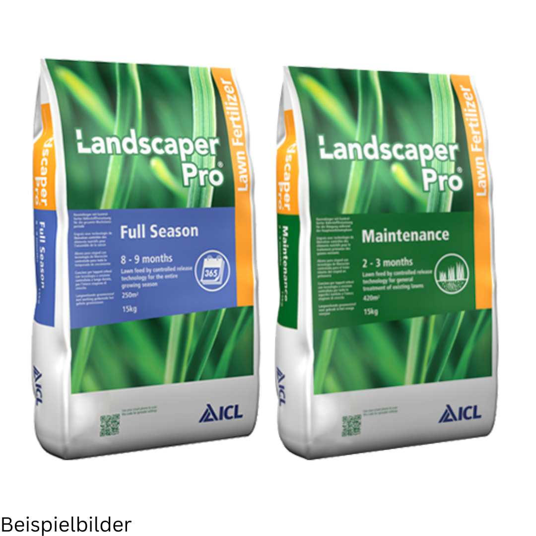 Rasenpflege Kompakt Set mit Landscaper Pro Full Season (8–9 Monate) und Maintenance (2–3 Monate). Ideal für ganzjährige Pflege und gesunden Rasen. Perfekt abgestimmte Nährstoffversorgung für alle Rasenbedürfnisse